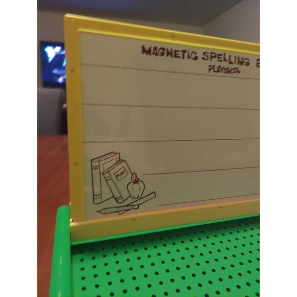 Playskool Chalk Board magnetic dry erase board vintage learning homeschool HTF - Picture 3 of 11